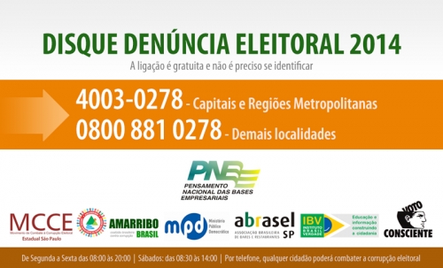 Disque Den&uacute;ncia Eleitoral