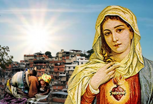 M&atilde;e dos Aflitos que est&atilde;o junto &agrave; cruz